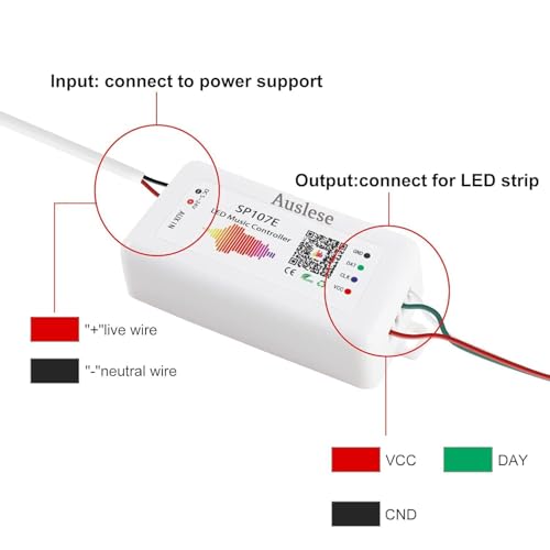 Image of SP107E Bluetooth LED Controller Addressable WS2812B WS2811 SK6812 RGBIC Strip Matrix Music Sync DIY Party Home Wedding Lighting App Control