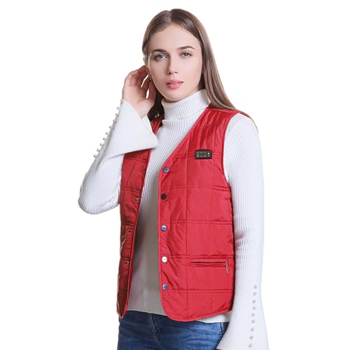 Chaleco calefactable recargable eléctrico lavable con dieciocho paneles de calor unisex 3