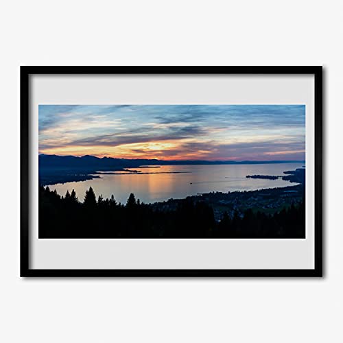 Affiche encadrée 70x50 cm de paysage océan Tulup pour décoration murale