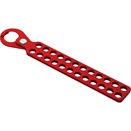 Image of Zing Green Products 7241 24 Hole Lockout Tagout Hasp, Red