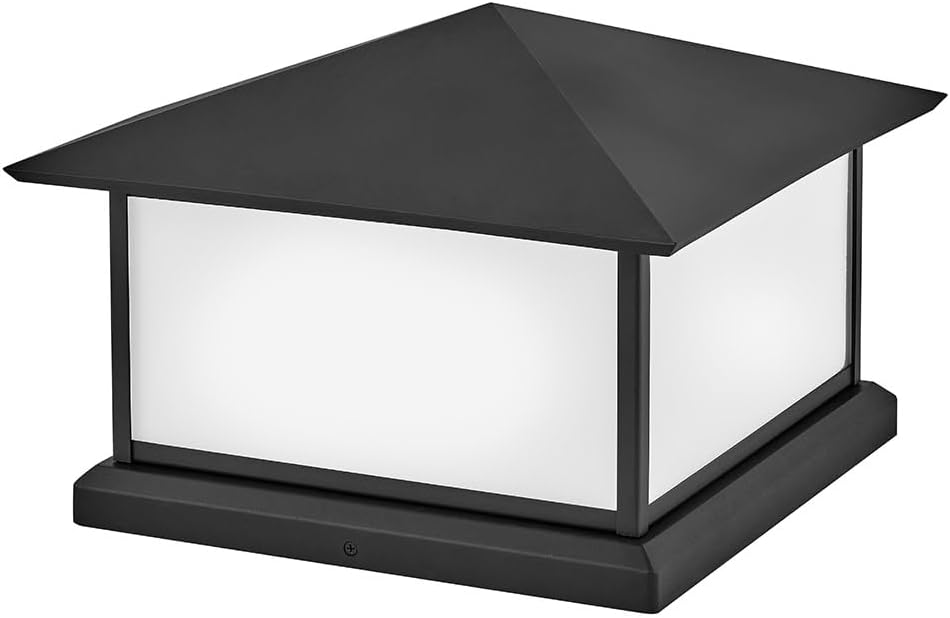 Hinkley Walter Large Pier Mount Lantern, Low Voltage Textured Black
