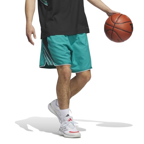 adidas Men's CrazyLite Basketball Shorts, Pure Teal/Black, Medium/7" by adidas - Used condition - Image 2
