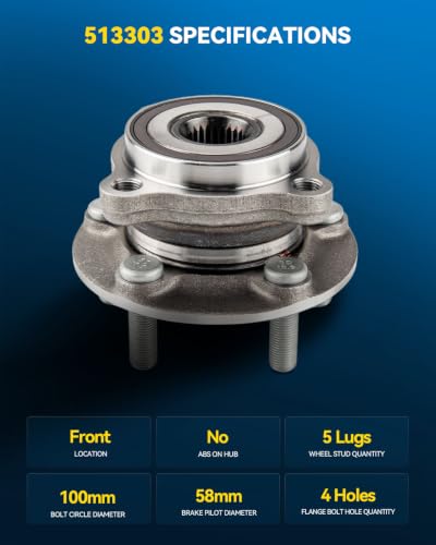Image of PHILTOP 513303 1x Front Wheel Bearing Hub Assembly for Subaru Forester