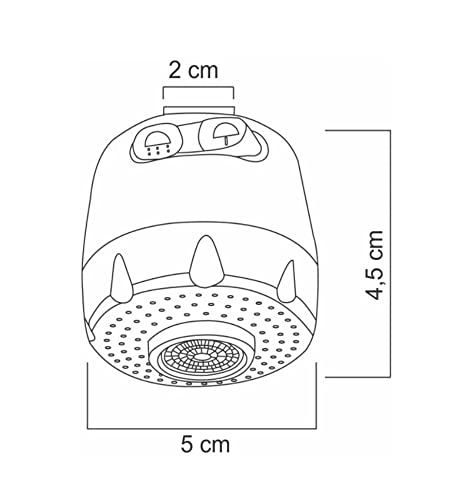 Bico Arejador De Torneira Gourmet Jato Duplo Cromado Cor:Cromado