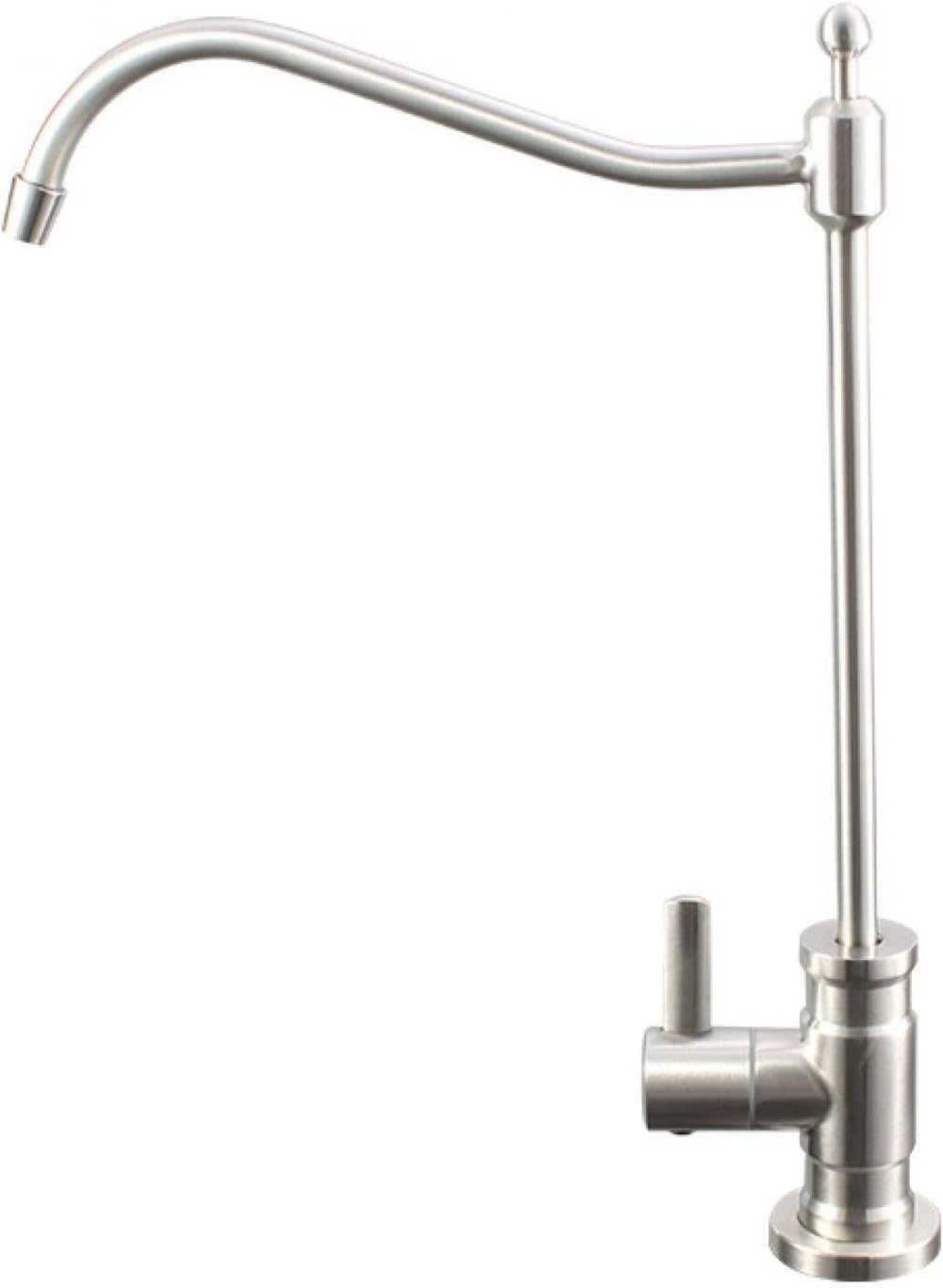 Robinet de filtre à eau de cuisine en acier brossé avec cartouche céramique durable