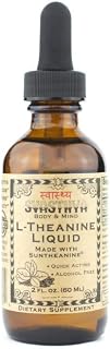 Svasthya Body & Mind L-Theanine Pure Suntheanine Liquid Extract by Svasthya, All Natural Relaxation Formula
