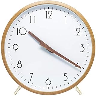 ALEENFOON 10 Inch Wooden Quartz Wall Clock 25cm Modern Silent Non-ticking Wood Wall Clocks Table Clock for Living Room Bedrooms Office Kitchen Indoor Kids (White)