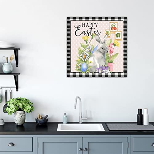 Panneau vertical bois Happy Easter Bunny pour rompre la monotonie - 4