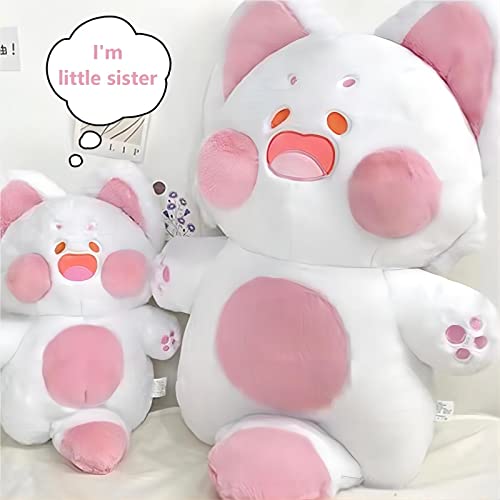 Chao Sheng Green 15" Dudu Cat Plush Stuffed Animal Cute Kitten Multicolor Pet Big Soft Plush Pillow Doll, Gifts For Adults Kids Birthday Holiday Home Decor #TOP6