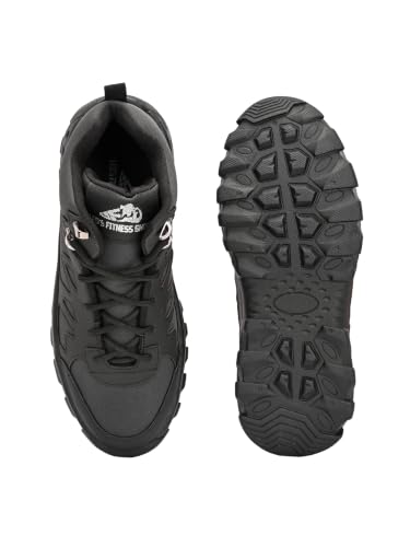 Image of Leo's Fitness Waterproof Canvas High Ankle Boots for Trekking Hiking & Other Casual Purpose