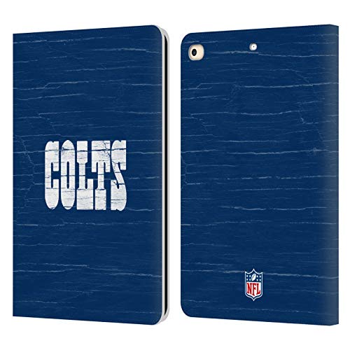 Funda de cuero tipo libro Indianápolis Colts para iPad 9.7 2017 y 2018 con soporte plegable