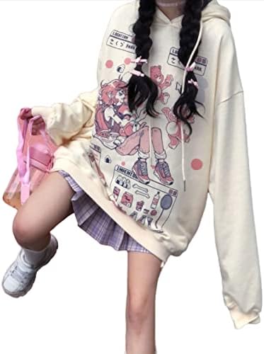 Amazon Co Jp 10代の女の子のためのパーカーかわいいクマ柄のスウェットシャツ女性長袖パーカーkorupc プルオーバー 服 ファッション小物