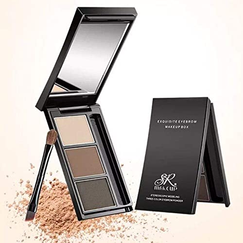 Makeup Powder Eyebrow Powder 3-Color Eyebrow Set-Eyebrow Color Palette-Beauty Cosmetic Eyebrow Pencil For Nose Shadow-Professional Makeup Eyebrow Filler #TOP4