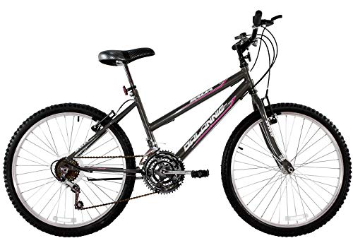 Bicicleta Aro 26 Feminina Dalia 18 Marchas Grafite - Dalannio Bike