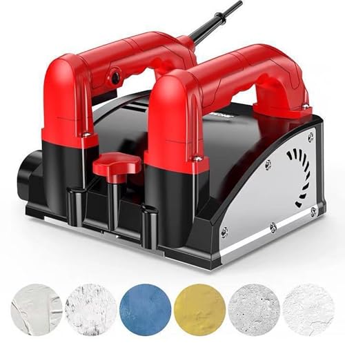 Grattoir mural électrique - Raboteuse pour béton, granit et marbre - Profondeur réglable - Fonctionnement sans poussière pour rabotage mural