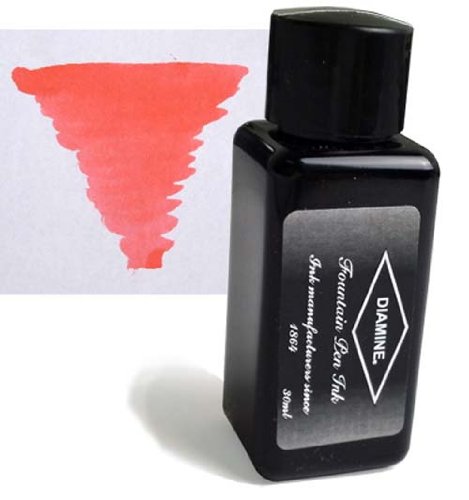 Diamine Fountain Pen Bottled Ink, 30ml - Flamingo Pink by Diamine