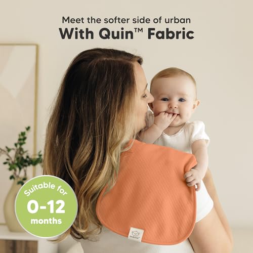 Image of KeaBabies 5-Pack Organic Burp Cloths Baby Girl, Boy - Extra Large, Absorbent Baby Burp Cloths, Soft Burping Cloths for Babies, Newborn Burp Clothes, Cotton Burp Rags, Thick Burp Cloth (Phase /Quin)