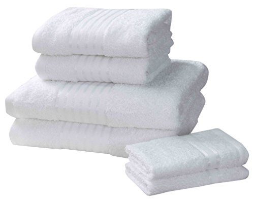 Image of Rapport Windsor 6-Piece Towel Bale, 100% Cotton, White
