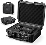 K&F Concept Waterproof Hard Case, Portable Protective Camera Case, Customizable Foam Case Fit Use of Camera, Drones, Equipments -13.5x11.4x5.3inch