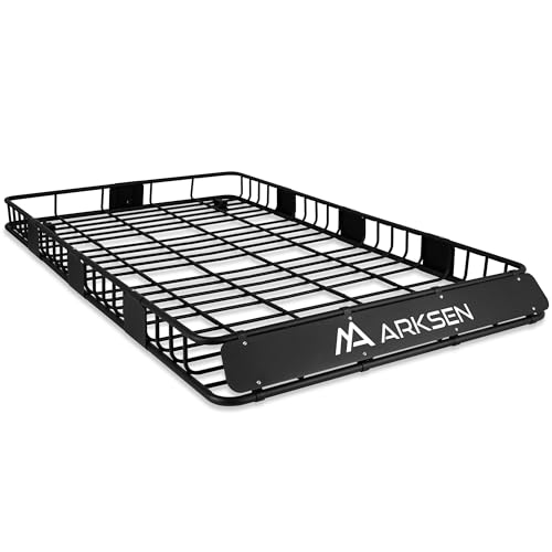 ARKSEN 84 x 50 x 6 Inch Universal Extra Wide 150LB Heavy Duty Roof Rack Cargo with Extension Car Top...
