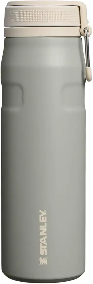 Stanley - Garrafa de água térmica Twistflip, isolada em aço inoxidável para bebidas quentes e frias, resistente a fugas, 710ml, Sage Grey