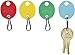 MMF Industries Snap-Hook Key Tags, Plastic, 1.25 Inches Height, Blue/Green/Red/Yellow, 20 per Pack (2018009W47)