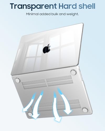 Fintie Case for MacBook Air 13.6 inch M4/M3/M2 (2025/2024/2022), Snap On Hard Shell Cover Compatible with MacBook Air 13.6" Retina Display & Touch ID, A3240 A3113 A2681, Crystal Clear - Image 7
