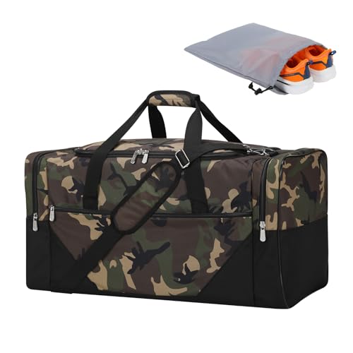 LONALIA 25�C���` L�T�C�Y �g���x���_�b�t���o�b�O �j���p - 56L �������Ƃ����E�B�[�N�G���_�[�o�b�O �V���[�Y�o�b�O&�g�����[�X���[�u�t��, ���ʁA�V���[�Y�o�b�O�t���B, duffle bag 25 inch, 56L ���[�W�g���x���_�b