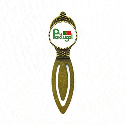 Marque-page Portugal vintage vert, accessoire de lecture élégant