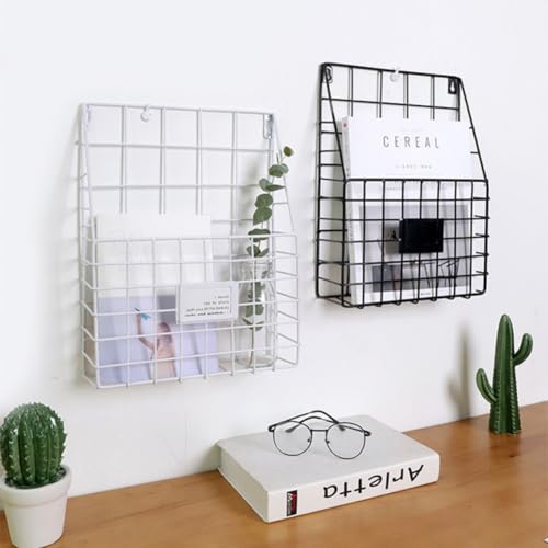Revistero blanco de hierro KOCKSHION para libros y documentos 4