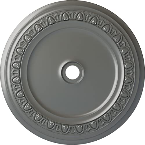 41"OD x 4"ID x 2 3/8"P Caputo Ceiling Medallion (Fits Canopies up to 5 1/2"), Hand-Painted Silver