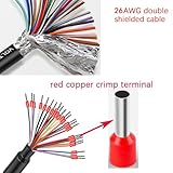 Willwewon 3.28Ft 1m 26AWG DB25 Male RS232 25 Pin Serial Extension Cable, RS232 D-SUB DB25 Serial to 25 Bare Wire Breakout Board Connector - Image 3