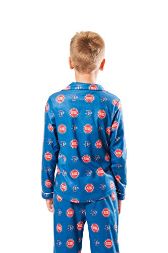 Image of Ultra Game Youth NBA Official 2-Piece Super Soft Button Down Pajamas Set