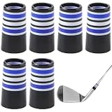 CREATCABIN 6 Stück Golf Ferrule. 370 blaues Golf Zinkenhülsen Adapterset Für Die Meisten Golfschlägerschäfte Passend Für Die Meisten Eisenschäfte 24x13.5mm