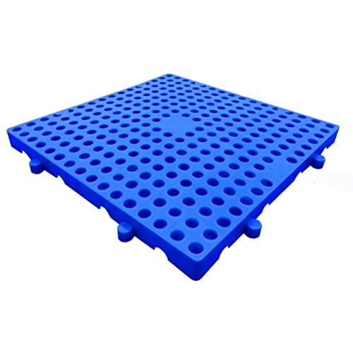GRRICEPL Lightweight Plastic Pallets, Safety Storage Grid Pads, Interlocking Floor Mats, Can Be Used in Warehouses, Storage Rooms, Other Industrial Environments (Color : Blue, Size : 40x40x3cm)