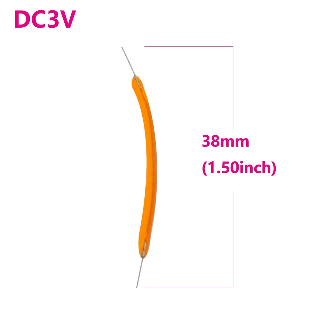 20Pcs LED Filamento Flessibile 3V Flessibile 38mm E 80mm Rosso 2200K Verde Blu Rosa Per HA CONDOTTO LA Lampadina FAI DA TE Edison Della Lampadina Di Arte Della Lampada,Verde,80mm 3V 20 PZ
