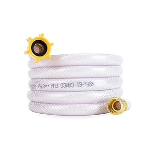 Camco TastePURE 10-Ft Water Hose – RV Drinking Water Hose Contains No Lead, No BPA & No Phthalate – Features Diamond-Hatch Reinforced PVC Design – 1/2” Inside Diameter, Made in the USA (22743)