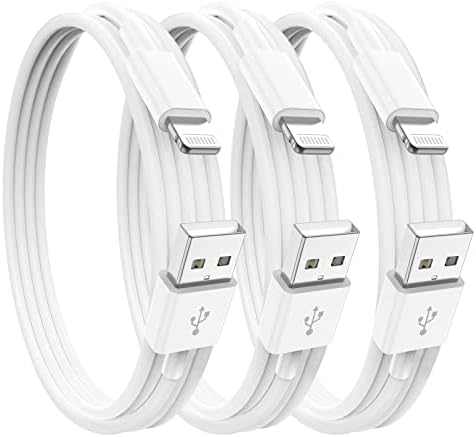 iPhone Charger Cable 3M, 3Pack [Apple MFi Certified] Long Lightning to USB Cable 3 meter, Apple Fast Charging Lead for Apple iPhone 13 Pro/12 Pro Max/12 Mini/11/X/XS/XR/XS Max/8/8 Plus/7/6/iPad