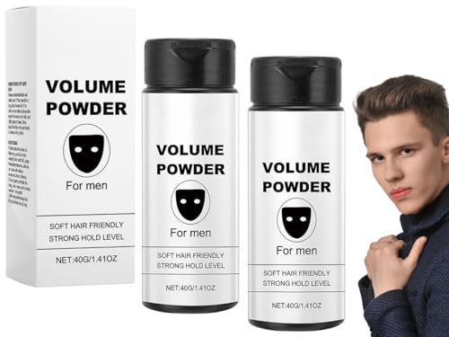 Poudre Volume Cheveux,2pcs Poudre Texturisante Cheveux,Poudres de Texture pour Hommes,Poudre Texture Cheveux Homme,Poudre Coiffante,Poudre Coiffante Homme,40g