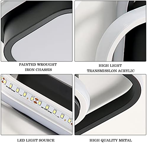 LED Ceiling Lights, 32W 2500L Modern Ceiling Lamp, Modern Ceiling Lighting for Bedroom Balcony Corridor Acrylic Square Ceiling Lamp, Cold White 6000K