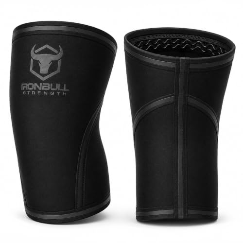 7mm Knee Sleeves for Squats & Weightlifting - Large, Charcoal, Men & Women