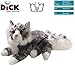Carl Dick Katze Maine Coon grau-weiß liegend, Plüschtier, Kuscheltier ca. 30cm 3202
