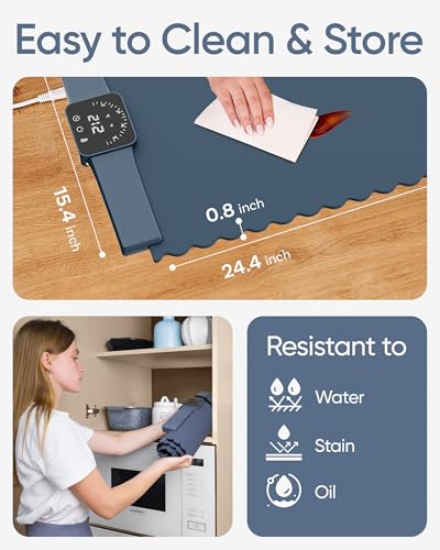 Warming Mat for Food – 24x16” Foldable Buffet Tray with 5 Temperature Settings & Auto Timer – Electric Silicone Plate Warmer for Parties, Catering, Dinner & Baby Bottles – Includes Gloves - Thumbnail 4