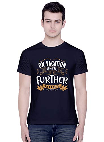 Image of CreativiT Graphic Printed T-Shirt for Unisex on Vacation Until Further Notice Tshirt | Casual Half Sleeve Round Neck T-Shirt | 100% Cotton | D00443-2281