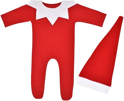 Vista 40 de Ropa de Navidad para recién nacido, accesorios para sesión de fotos, ropa de ganchillo, pantalones de sombrero rojo de Papá Noel, accesorios
