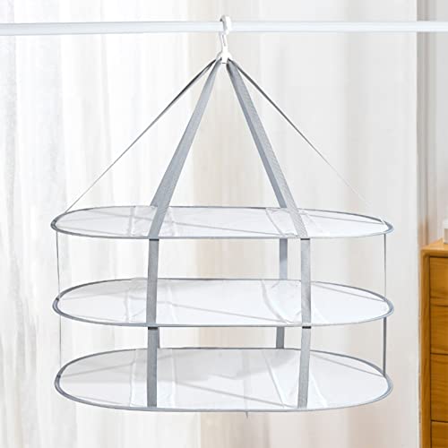AMZWDMZ Stendibiancheria,Piegata a Rete Appendere i Vestiti stendino,Cestello ​Asciugatura,Maglione Speciale Stendino,Ideale per Uso Indoor e Outdoor