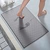 MontVoo Bath Mat Extra Thin Bathroom Rug-Non Slip Rubber Backed Bath Mats for Bathroom, Diamond Pattern Absorbent Bathroom-Mat Machine Washable Shower Mats for Shower, Tub, Sink, 17"x28", Grey