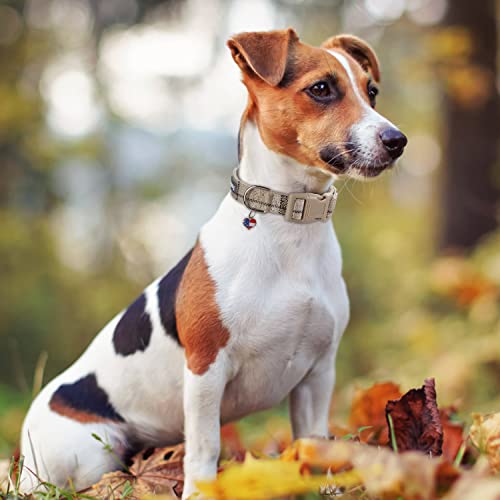 Fourhorse Cotton Dog Collar For Small Medium Large Dogs，Adjustable Soft With Quick Release Buckle,Boy Girl Pet Collars For All Breeds (Small, Beige Plaid) #TOP4