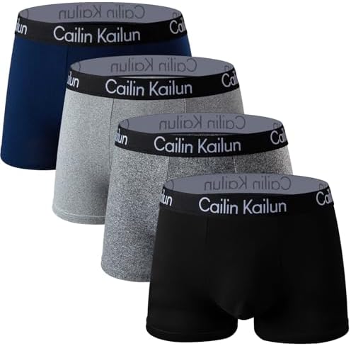 （19:00時点） [OkYiLi] ボクサーパンツ メンズ 下着 4枚セット 前閉じ 防臭効果 吸汗速乾 ボクサーブリーフ L
