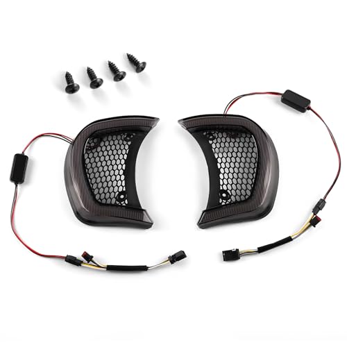 LED Headlight Vent Turn Signal for Road Glide, LED Fairing Vent Accent Lamp Indicator Side Lights for Harley Road Glide FLTRX Special FLTRXS CVO Ultra FLTRX 2015-2024 Accessories (Smoked Lens) by LUXEMOTO - Image 9